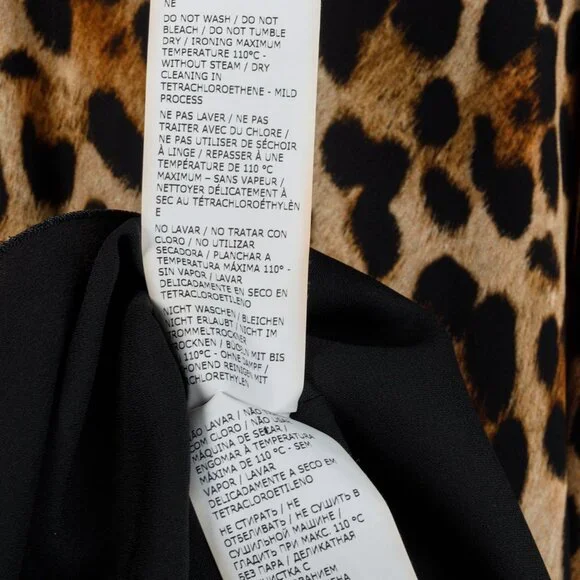 Blumarine PF/21 Leopard-Print Cut-Out Pleated Mini Dress - Picture 12 of 12